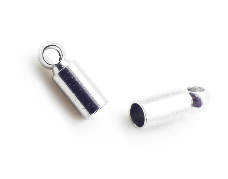 Концевик для  шнура цвет серебро размер 2.4мм