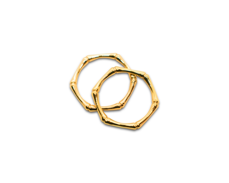 Кольцо шестиугольное без дополнительных отверстий цвет золото 20мм Золотой